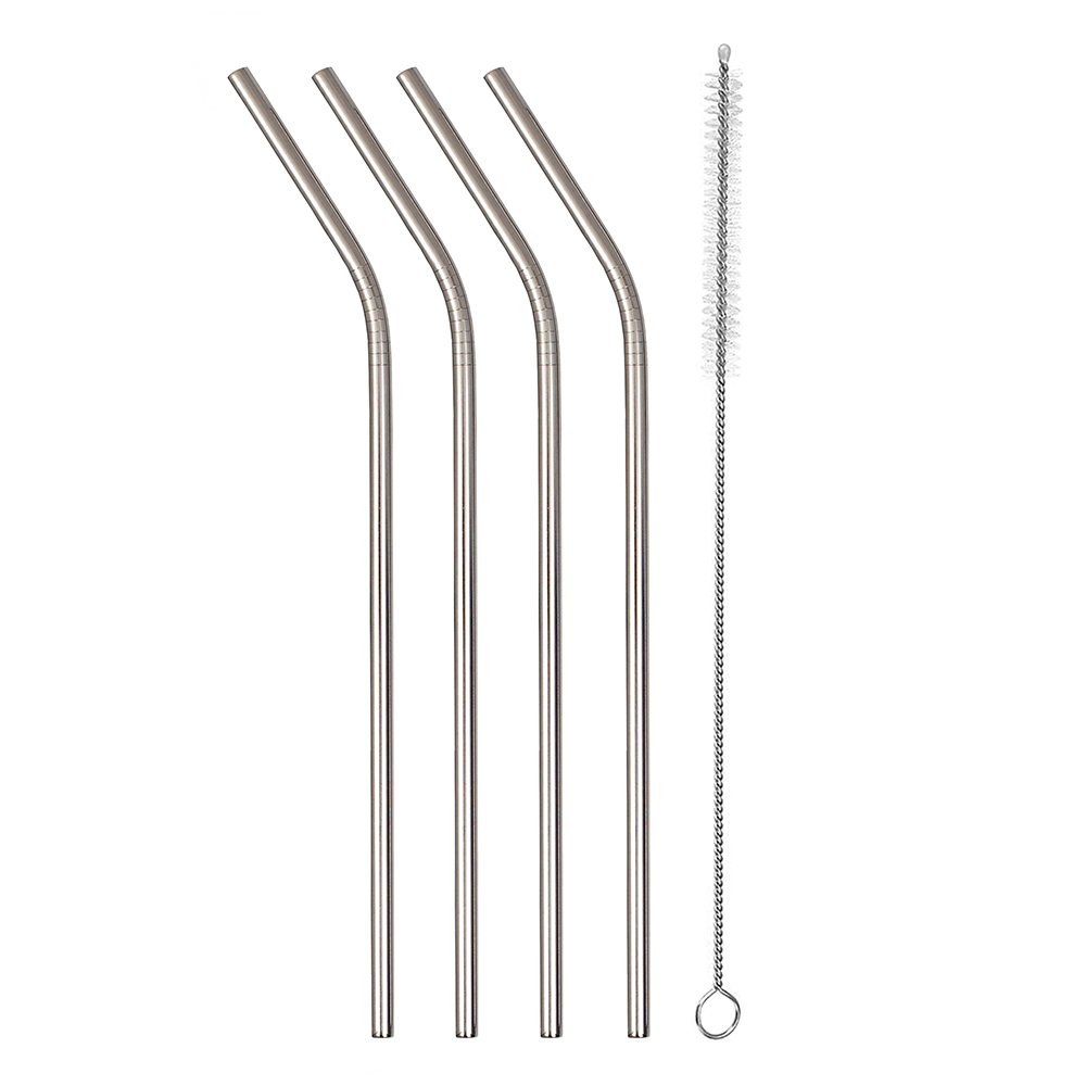 Pailles réutilisables en inox – Argent