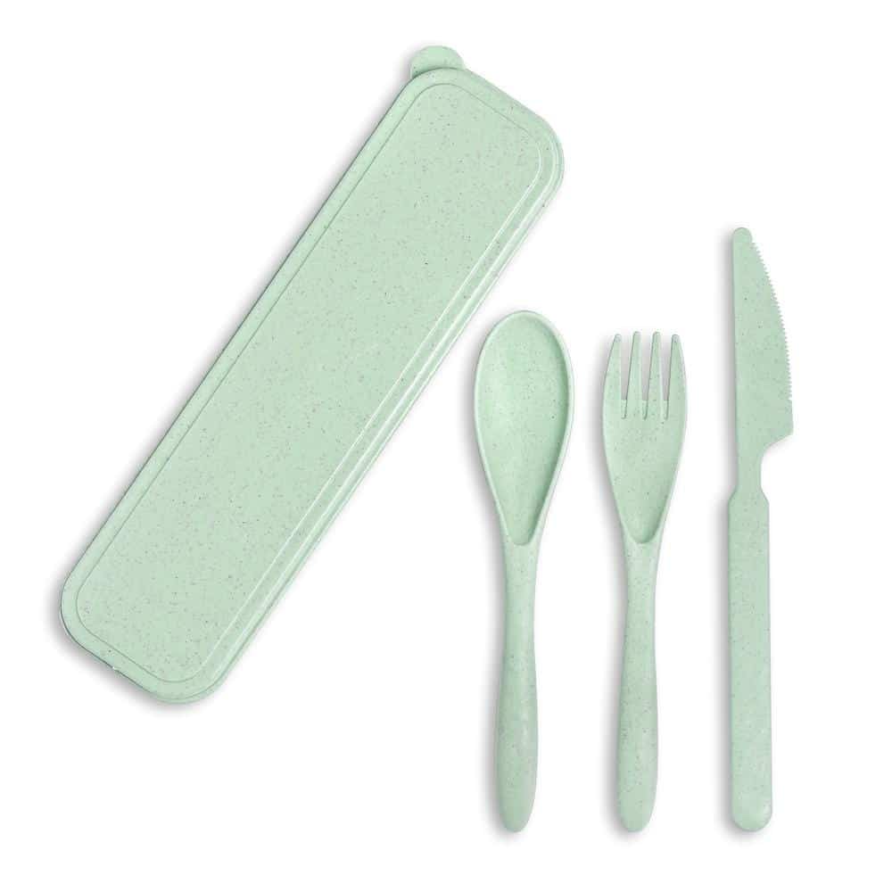 Ensemble d’ustensile biodégradable – Vert