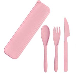 Ensemble d’ustensile biodégradable - Rose
